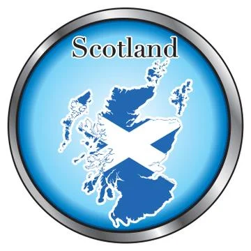 Scotland Round Button Stock Illustration
