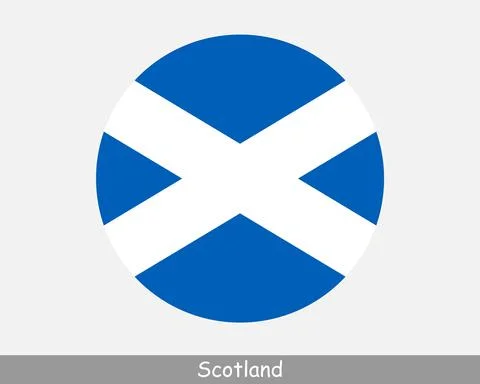 Scotland Round Flag Stock Illustration