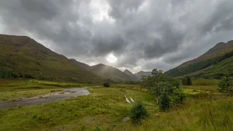 Scotland Timelapse Valley Stock Footage 153259543
