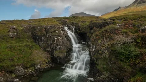 Scotland Timelapse Waterfall Stock Footage 153261409