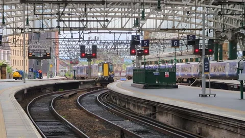 Scotland Train Station Stock Footage 293174006