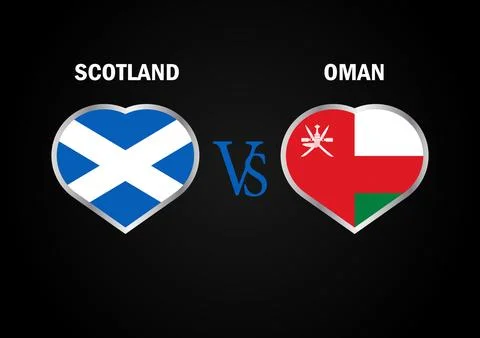 Scotland Vs Oman Illustrazione stock