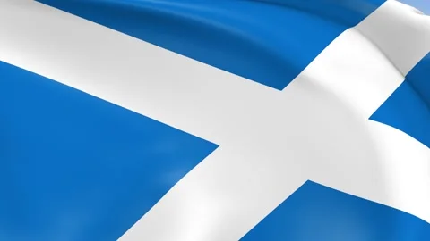 Scotland Waving Flag Background Loop Stock Footage 317842067