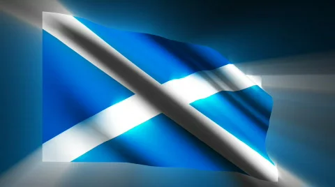 Scotland waving flag Stock Footage 775087