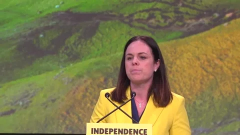 'Scotland will not be the UK’s nuclear playground', says Kate Forbes at SNP Con Stock Footage 318898467