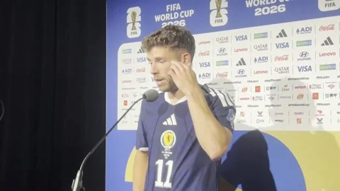 Scotland's Christie highlights team unity despite 1-0 defeat to Morocco, MASSACH Stock Footage 337616084