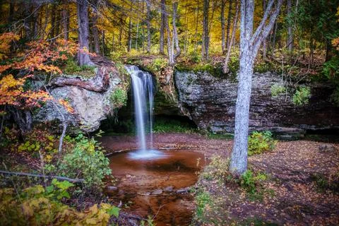 Scott Falls, Au Train, Michigan Stock Photos