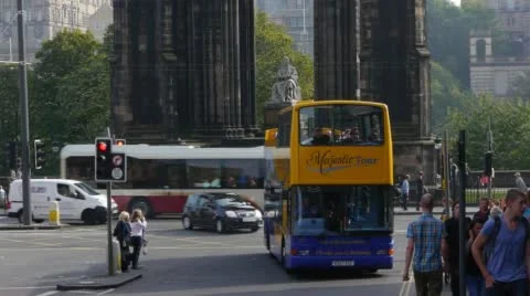 Scott Monument in Edinburgh Stock Footage 56699338