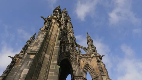 The Scott Monument, Edinburgh, Scotland Stock Footage 322073990
