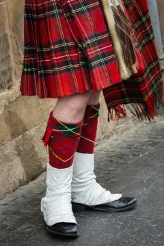 Scottish bagpiper Stock Photos