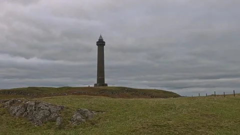 Scottish Borders Waterloo Monument pan Stock Footage 234682696