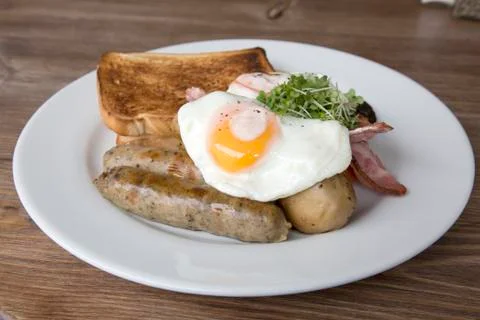 Scottish Breakfast in Cafe, Edinburgh Stock Photos