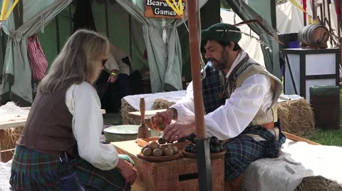 Scottish, camp games on board Stock Footage 49613870
