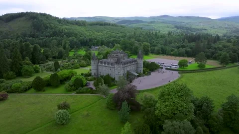 A Scottish castle is shown in the image Stock Footage 306491334