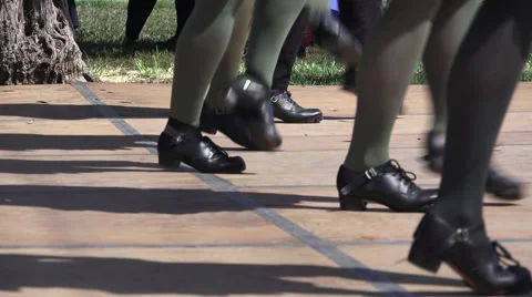 Scottish, dancing in row of feet and legs Video stock 49580652