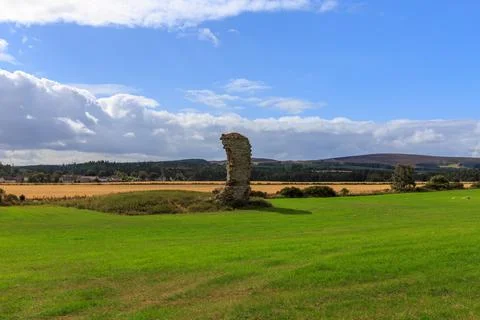 Scottish Fields with Ruins Stock Photos
