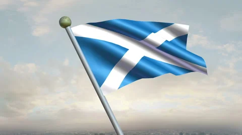 Scottish Flag Animation - 4K Resolution Ultra HD Stockbeeldmateriaal 41688461