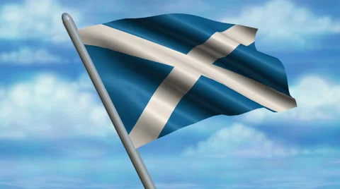 Scottish Flag Animation - 4K Resolution Ultra HD 動画素材 41688810