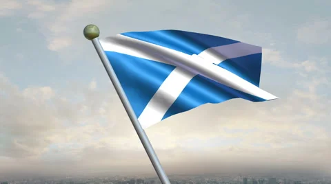Scottish Flag Animation Stock Footage 40196664