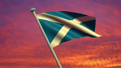 Scottish Flag Animation Stockbeeldmateriaal 40196678