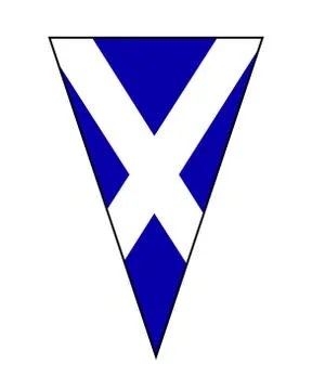 Scottish Flag As Bunting Triangle Stock Illustration