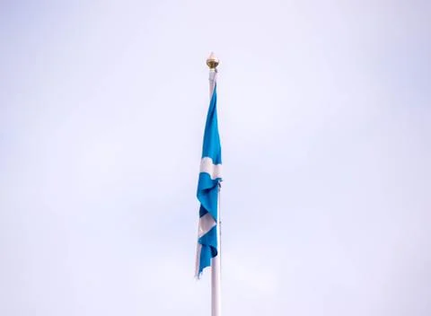 Scottish Flag Flying Stock Photos