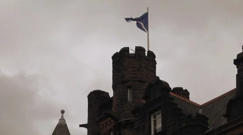 Scottish Flag Stock Footage 34732134