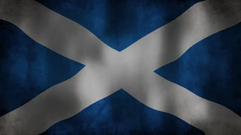 Scottish flag waving HD Video stock 36153126