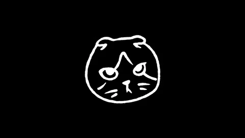 Scottish Fold Cat Folded Ear Icon Stock Footage 345592813