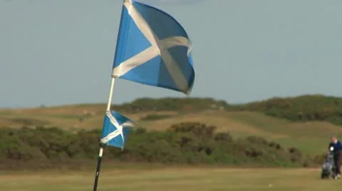 Scottish Golf Flag Stock Footage 10761385