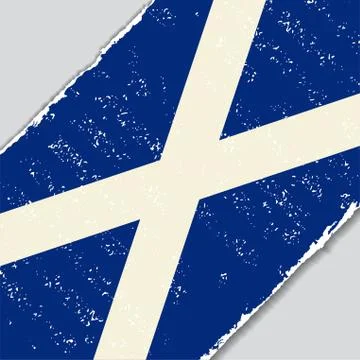 Scottish grunge flag. Vector illustration Stock Illustration