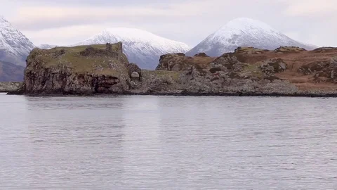 Scottish Highland Ruins Stock Footage 80209082