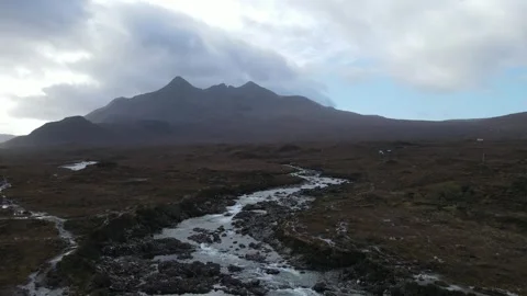 Scottish Highlands Isle of Skye - River Sligachan Stock Footage 293363993