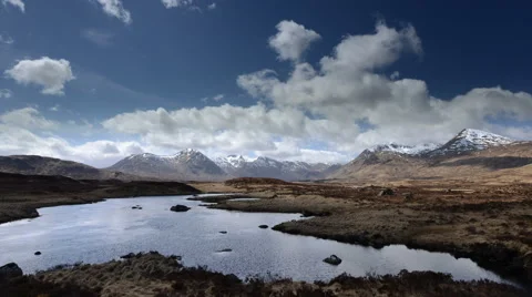 Scottish highlands landscape time lapse Stock Footage 44217228