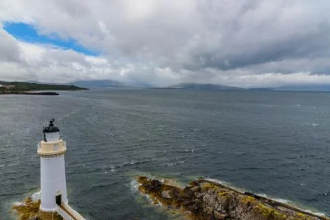 Scottish highlands lighthouse 스톡 사진