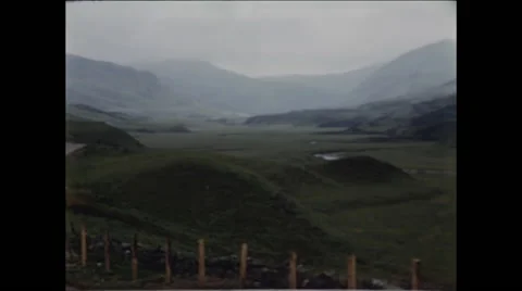 Scottish Highlands in May 1957 Stock Footage 48235586