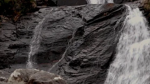 Scottish Highlands Waterfall Stock Footage 80929233