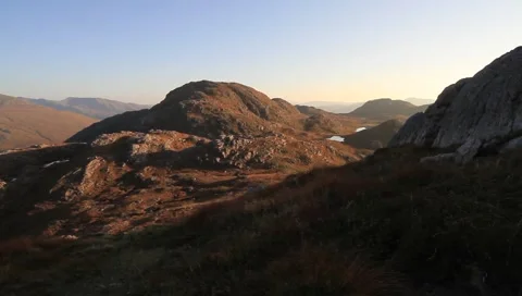 Scottish hills pan Video stock 6529926