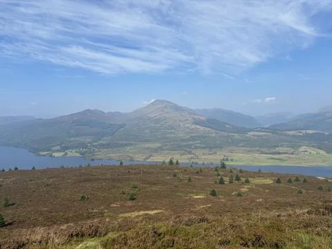 Scottish hillside view Stock Photos