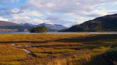Scottish landscape at Highlands Stock Footage 97497032