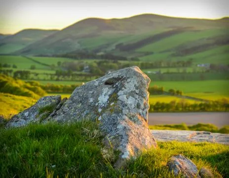Scottish landscape at sunset Stock-Fotos