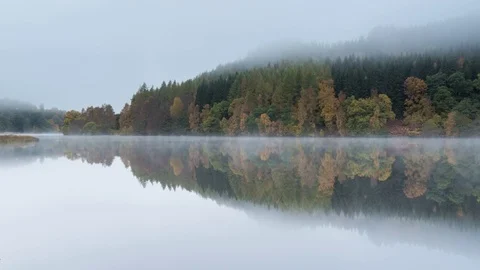 Scottish loch at dawn Stock Footage 70614182