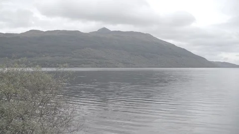Scottish loch river cloudy Stock Footage 69752851
