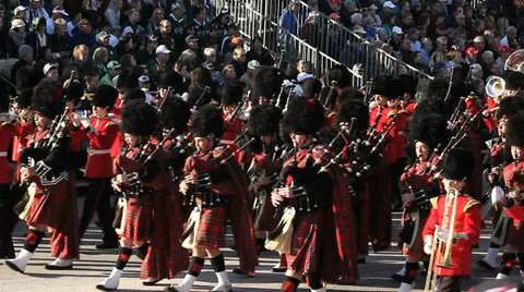 SCOTTISH MARCHING BAND Stock Footage 33847159