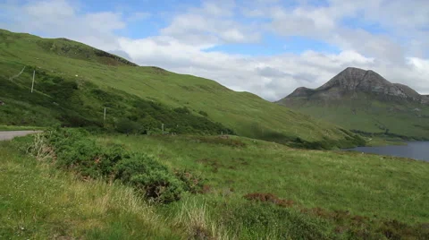 Scottish Mountains Pan Stock Footage 52956313