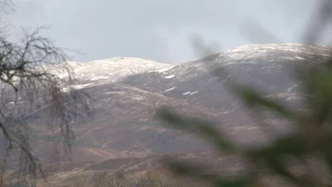 Scottish mountains, snow Stock-Footage 71388750