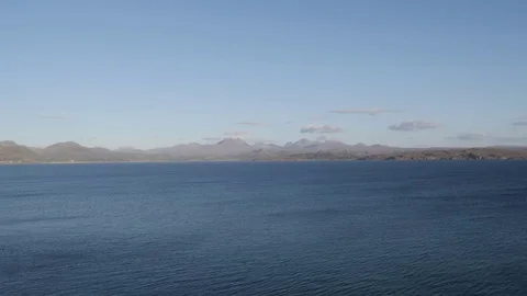 Scottish Mountains Wide Shot Stock Footage 77057789
