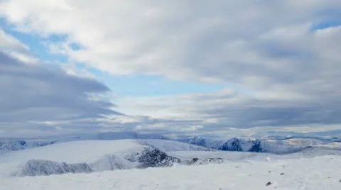 Scottish mountains in winter Stock Footage 21141091