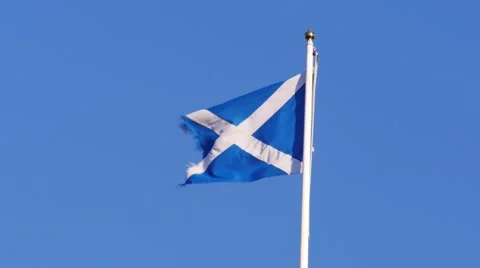 The Scottish National Flag Stock Footage 63236805