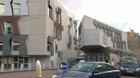 Scottish Parliament Building Stock Footage 10885538